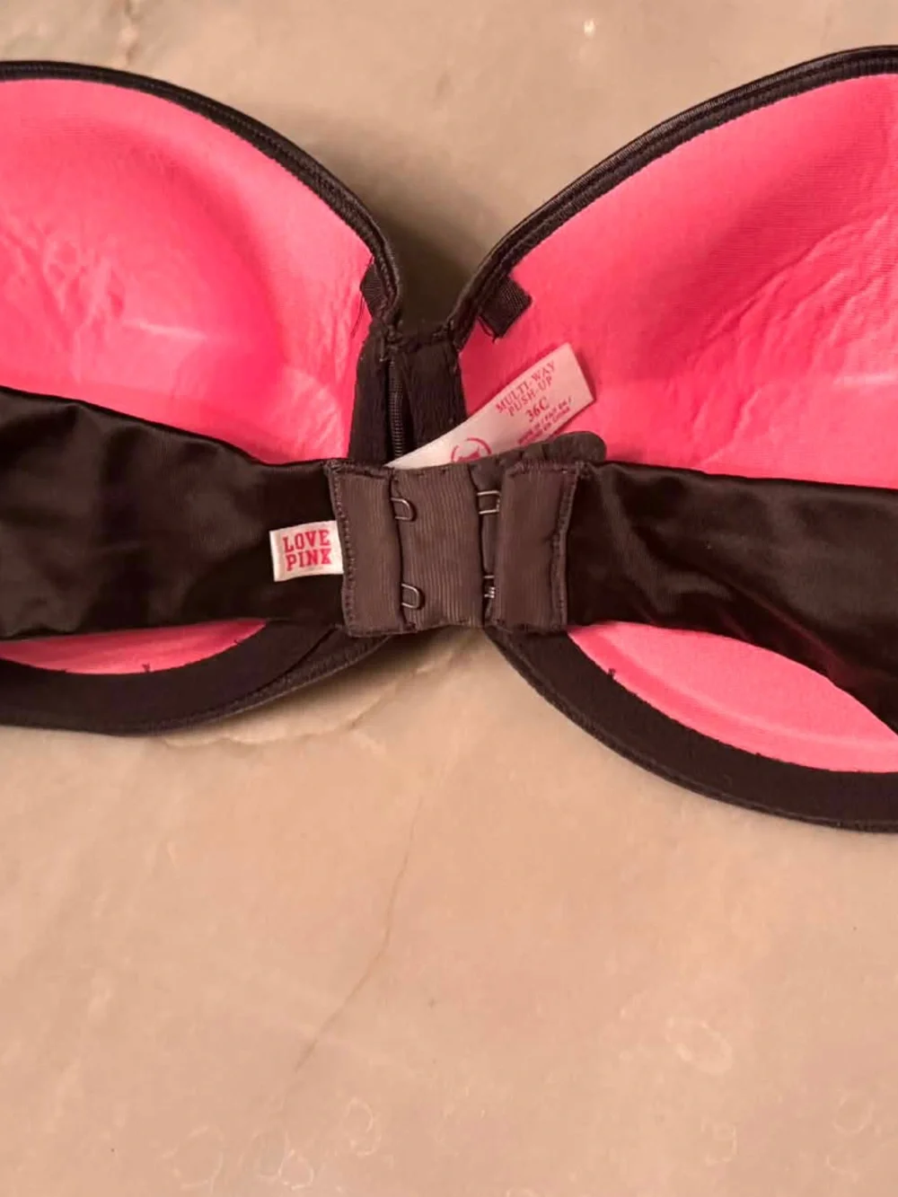 Victoria’s Secret  push-up Strapless Black Smooth Satin Bra - 36C - Picture 5 of 5